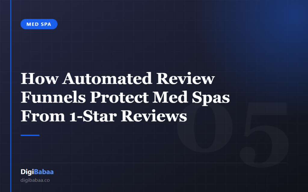 How Automated Review Funnels Protect Med Spas From 1-Star Reviews